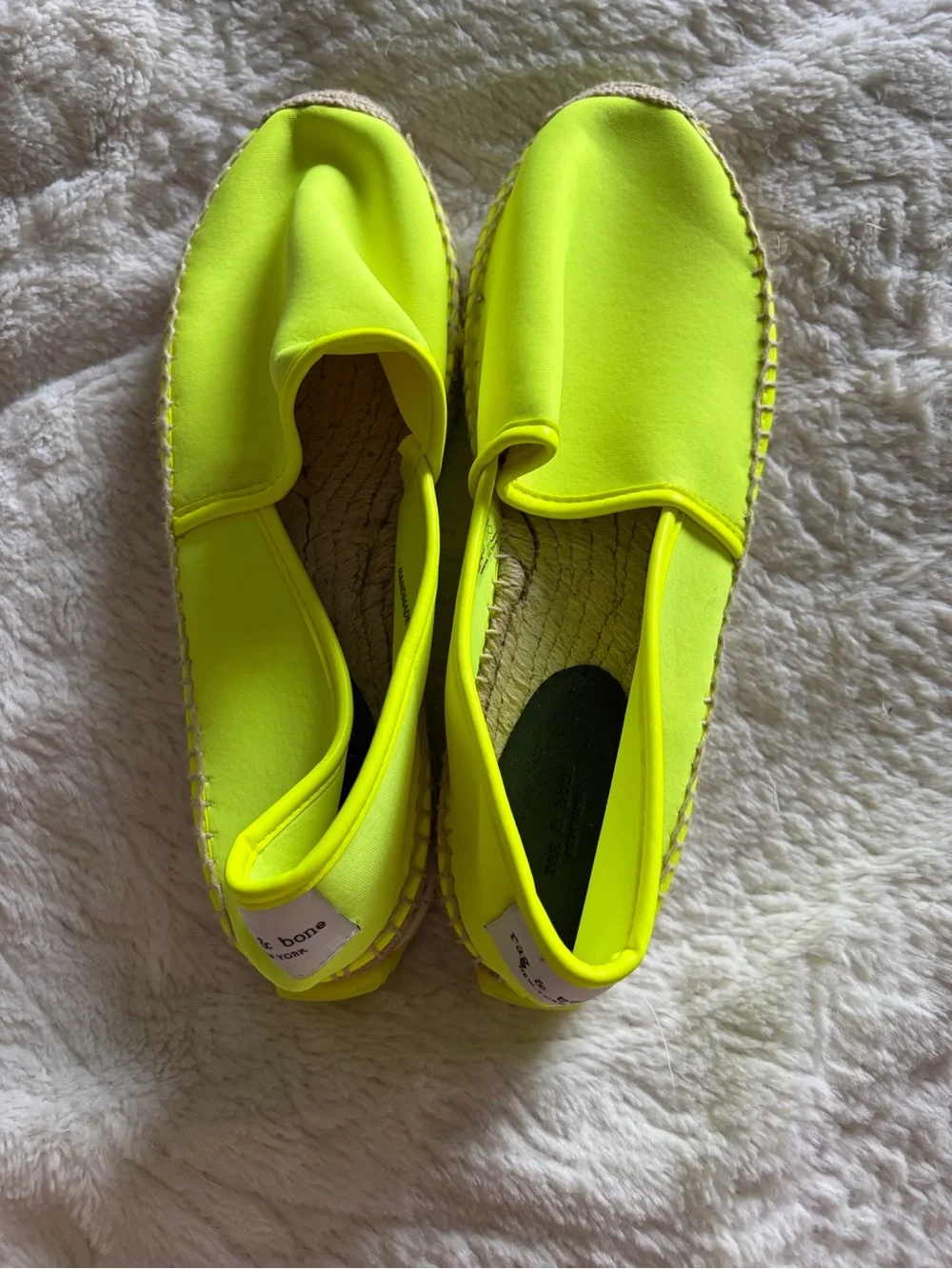 Rag and Bone Espadrille  in fluorescent yellow